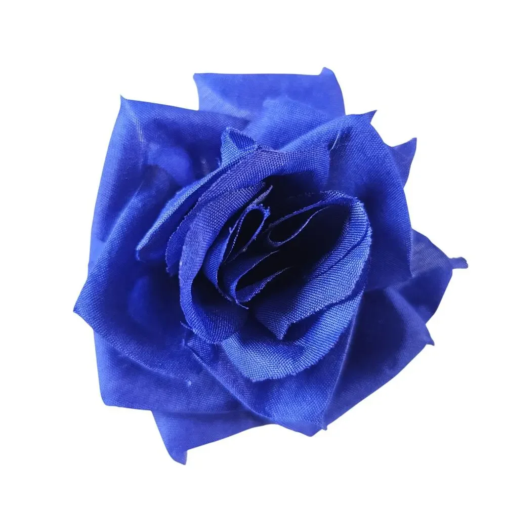 63 Royal Blue Silk Rose Heads 3 inch Artificial Wedding Flowers DIY Craft Decor